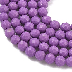 Fili di perle di lepidolite sintetica/mica viola&nbsp;G-G823-16-3mm-01