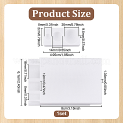 3шт прямоугольная пластиковая глиняная форма&nbsp;TOOL-WH0059-051B