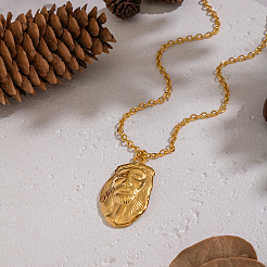 Винтажные подвески-ожерелья с Иисусом из нержавеющей стали 304 для женщин&nbsp;RN7674