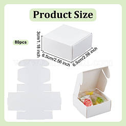 Boîtes cadeaux de rangement en papier carrées pliables&nbsp;CON-WH0110-035A-02