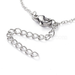 Colliers pendentifs en acier inoxydable 304 anti-ternissement (vente d'usine de bijoux)&nbsp;NJEW-G334-02P