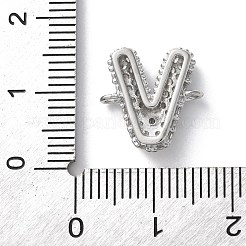 Messing Micro Pave Buchstabenglieder mit Zirkonia&nbsp;KK-I717-04V-P