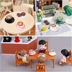 30 Stück 6 Farben Mini-Kaffeetasse Harz Display Dekorationen&nbsp;DJEW-YW0010-12