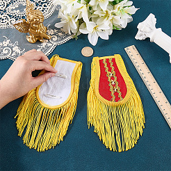 1 paio di spalline vintage con nappe in poliestere&nbsp;AJEW-CN0007-73B