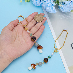 2 шт. подвесные украшения из сплава солнца и стекла&nbsp;AJEW-ME0001-52A