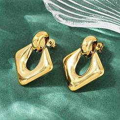 Серьги-гвоздики в форме ромба из нержавеющей стали 304&nbsp;EJEW-K268-25G