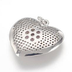 Colgante micropavé cubic zirconia de latón&nbsp;ZIRC-F062-05P