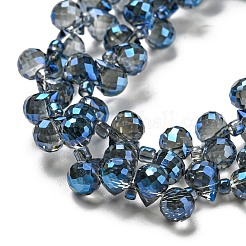 Нити прозрачных стеклянных бусин с гальваническим покрытием&nbsp;EGLA-M030-01A-FR02