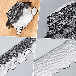 4 ярд органзы плиссированная кружевная лента&nbsp;OCOR-CY0001-82