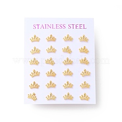 Маленькие серьги-гвоздики из нержавеющей стали 304 с булавками из нержавеющей стали 316 для женщин&nbsp;EJEW-J043-18G