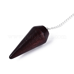 Péndulos de radiestesia con punta cónica de madera de nogal&nbsp;AJEW-Q005-02