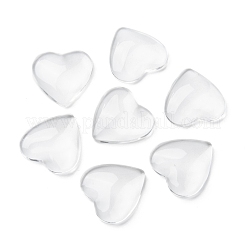 Transparentem Glas Herz Cabochons&nbsp;X-GGLA-R021-20mm