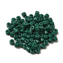 Perles acryliques opaques, colonne, vert de mer, 6.5x5mm, Trou: 2.2mm