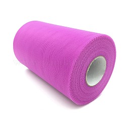 デコメッシュリボン  チュール生地  スカートを作るためのチュールロールスプールファブリック  暗紫色  6インチ（15cm）  約100ヤード/ロール（91.44メートル/ロール）