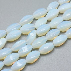 Chapelets de perles d'opalite, ovale, 14~15x7~8mm, Trou: 1mm, Environ 25 pcs/chapelet, 15.3 pouce (39 cm)
