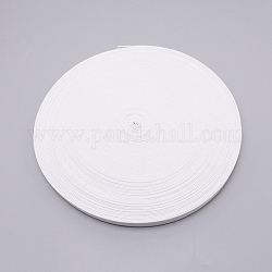 Cordon élastique de résistance en polyester, ruban overlock, blanc, 15x1 mm, 30 cour / rouleau