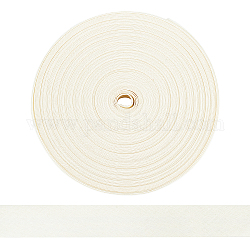 綿のリボン  家の装飾のための  装飾用ラッピングギフトとDIY工芸品  フラット  乳白色  展開：1.57インチ（40mm）  折りたたみ：20mm  約22m /ロール