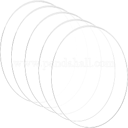 Benecreat 5 pcs 6 pouces feuille acrylique transparente cercle rond dis feuille acrylique pour la décoration, signe de bureau, sous-verres et autres projets de bricolage