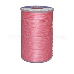 Cordón de poliéster encerado, 3 capa, flamenco, 0.45mm, alrededor de 59.05 yarda (54 m) / rollo