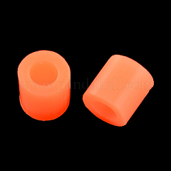 PE DIY Melty Beads Fuse Beads Refills, Tube, Coral, 8.5~9x9~9.5mm