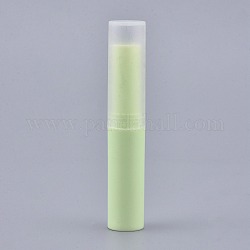 Bottiglia vuota di rossetto diy, tubo lucido lucido, tubo di balsamo per labbra, con tappo, verde chiaro, 8.3x1.5 cm, capacità: 4 ml (0.13 fl. oz)
