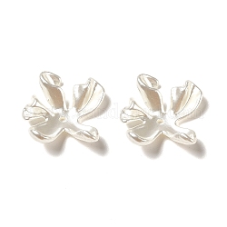 Coupelles acryliques opaques, perle d'imitation, fleur, neige, 20x19x5.5mm, Trou: 1.5mm