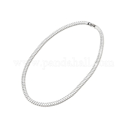 Теннисное ожерелье из прозрачного кубического циркония, 304 цепочка из нержавеющей стали для женщин, цвет нержавеющей стали, 18.03 дюйм (45.8 см)