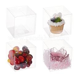 Transparente Geschenkbox aus Kunststoff für Tierboxen, wasserdichte Faltschachteln, Würfel, Transparent, 9x9x9 cm