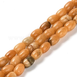 Brins de perles de dolomite naturelles, teinte, riz, orange, 5.5~6x4.5mm, Trou: 1mm, Environ 68~69 pcs/chapelet, 15.94~16.22 pouce (40.5~41.2 cm)