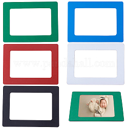 Cadres photo magnétiques sunnyclue, pour réfrigérateur, peut contenir des photos de 5 pouce, couleur mixte, 15.5x11.5x0.08 cm, Diamètre intérieur: 11.6x7.7 cm, 5colors, 1 pc / couleur, 5 pièces / kit