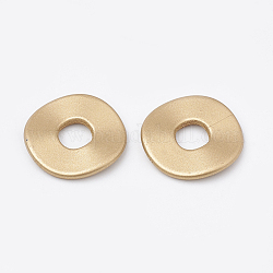 Distanziatori di perline acrilici verniciati a spruzzo opaco, goldenrod, 24.5x2mm, Foro: 8 mm
