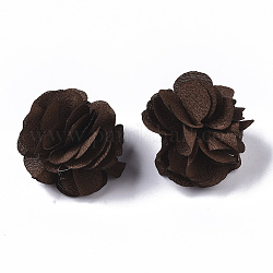 Fleurs en tissu polyester, pour les bandeaux de bricolage accessoires de fleurs accessoires de cheveux de mariage pour filles femmes, brun coco, 34mm