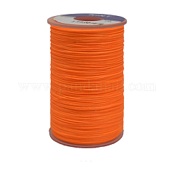 Cordon de polyester ciré, 3 pli, rouge-orange, 0.45mm, environ 59.05 yards (54 m)/rouleau