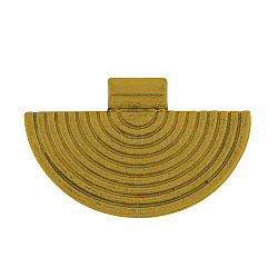 Tibetan Style Alloy Semi Circle Pendants, Half Flat Round, Lead Free, Antique Golden, 23x34.5x5mm, Hole: 3.5mm, about 250pcs/1000g