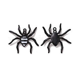 Панданты из эмали из сплава для Хэллоуина, очарование паука, электрофорез черный, 36.5x35.5x4.5 мм, отверстие : 1.7 мм