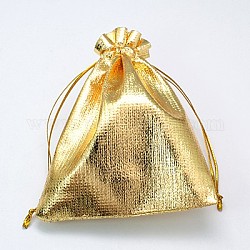 Organza Gift Bags, Gold or Silver Color, size: about 10cm wide, 12cm long