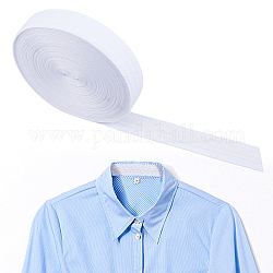 Forro reductor de tamaño de sombrero de poliéster, forro de banda para el sudor, protector de cuello de traje de trabajo, blanco, 30x0.8mm, aproximamente 20 m / paquete