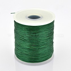 Cuerda de cristal elástica plana, Hilo de cuentas elástico, para hacer la pulsera elástica, verde, 0.5mm, alrededor de 546.8 yarda (500 m) / rollo
