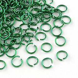 Anillos de salto abierto de alambre de aluminio, verde mar, 18 calibre, 10x1.0mm, aproximamente 16000 unidades / 1000 g