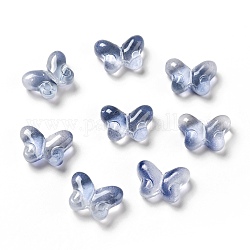 Transparente Backfarbe Glasperlen, Schmetterling, marineblau, 10x14x5.5 mm, Bohrung: 1 mm