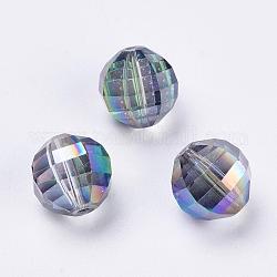 Perles d'imitation cristal autrichien, grade AAA, facette, ronde, colorées, 10mm, Trou: 0.9~1mm