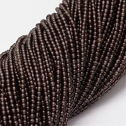 Natural Smoky Quartz Beads Strands, Round, 2mm, Hole: 0.5mm, about 190pcs/strand