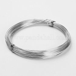 Fil d'aluminium rond, pour fabriquer du fil, fil d'art artisanal en métal bricolage, couleur d'argent, 20 jauge, 0.8mm, environ 65.62 pied (20 m)/rouleau