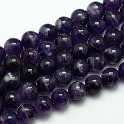Natürlichen Amethyst runde Perle Stränge, Klasse ab, 12 mm, Bohrung: 1 mm, ca. 33 Stk. / Strang, 15.74 Zoll