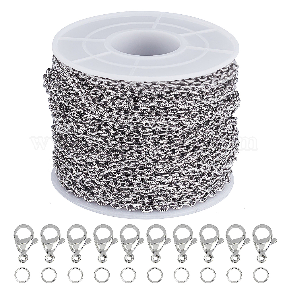 Shop UNICRAFTALE about 20m Stainless Steel Cable Chains & 50pcs Open