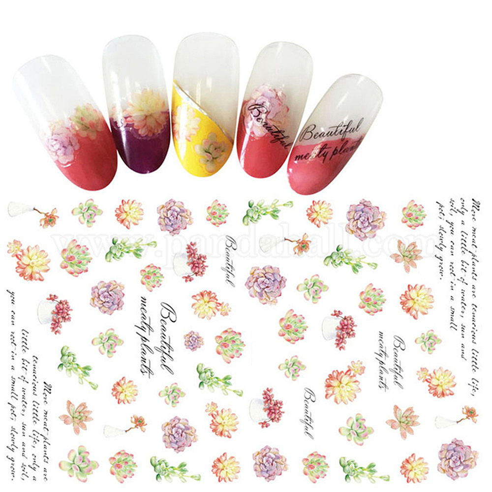 Wholesale Colorful Watermark Transfer Nail Stickers