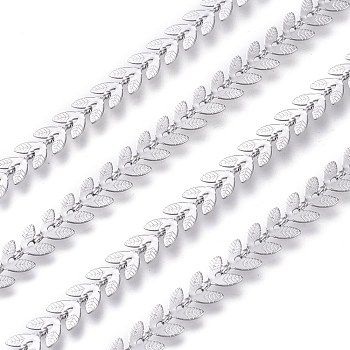304 Stainless Steel Cobs Chain, Soldered, Stainless Steel Color, 6.5x6.5x0.5mm