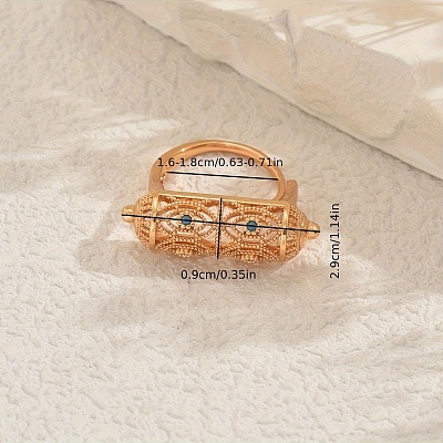 Латунные геометрические кольца с кубическим цирконием для женщин OE9222-2-1