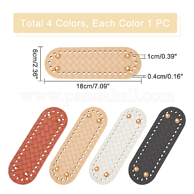 4 шт. 4-цветная овальная сумка из искусственной кожи с крючком&nbsp;PURS-WR0001-03-1