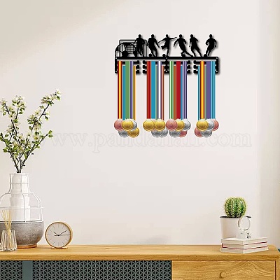 Support de mur d'affichage de support de cintre de médaille de fer de mode&nbsp;ODIS-WH0037-176-1